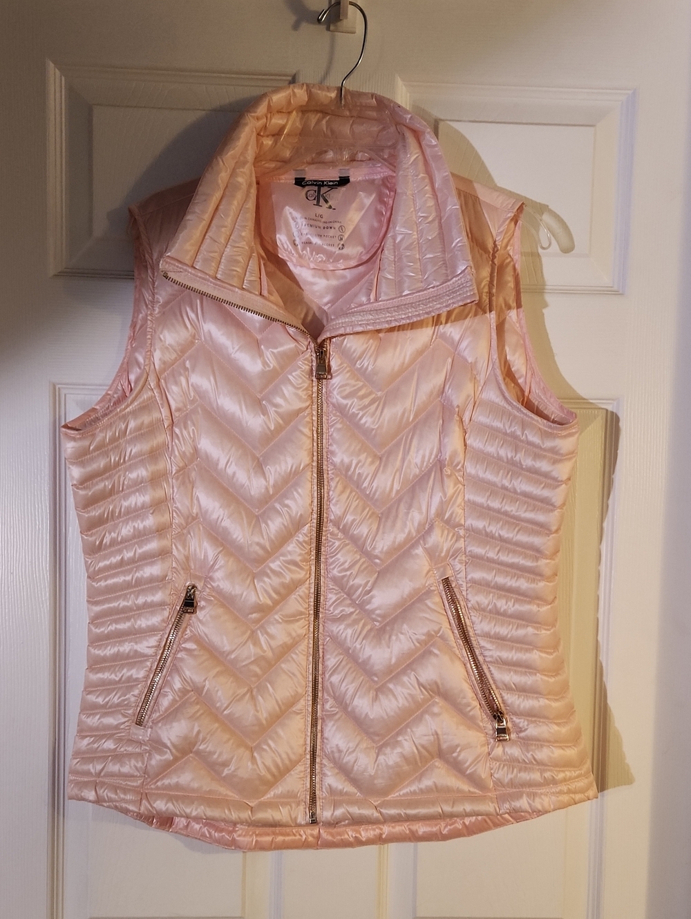 Calvin Klein Pink Quilted Packable Vest
